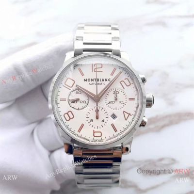 Swiss Grade 1 Mont Blanc Timewalker Chrono Stainless Steel Watch - Montblanc Replica